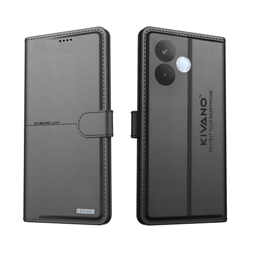 Image of Compatible with Oppo A5 Pro 5G Flip Cover | Leather Finish | Inside Pockets & Inbuilt Stand | Shockproof Wallet Style Magnetic Closure Back Cover Case