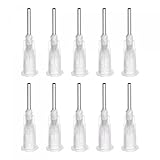 uxcell 鈍いチップディスペンシングニードル リキッドグルーガン用 16G 長さ12 mm 透明 10個