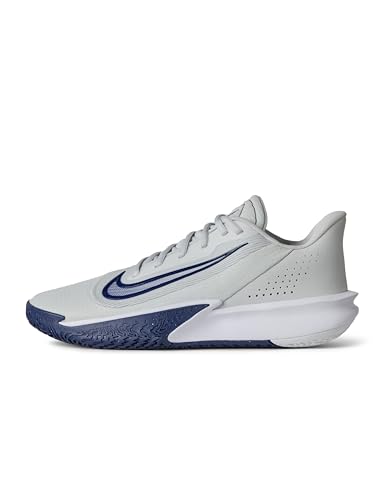 Nike Men's Precision 7 Basketball Shoes Photon Dust/Navy 13