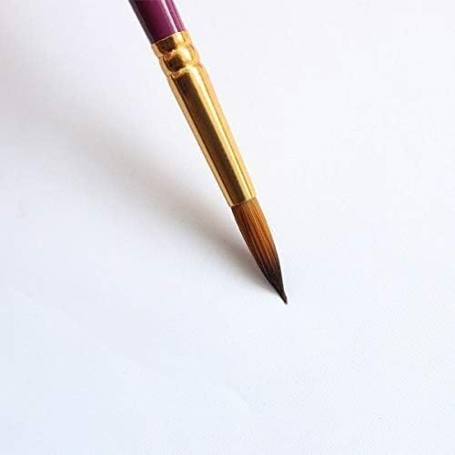 Auswaschbares Pinselset mit 6 Acryl-Aquarellpinseln mit Holzgriff, Malwerkzeuge, Künstlerpinsel, Nylonhaar-Ölpinsel, Mal- und Künstlerbedarf (eine Farbe, eine Größe)