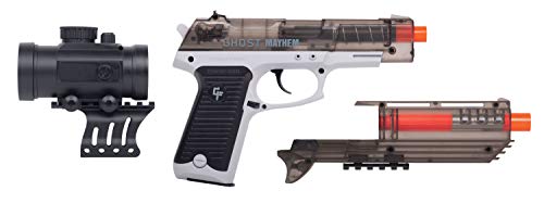 Gameface Gfsgpktgs Ghost Eraser Spring-Powered Airsoft Shotgun And Tactical Pistol Kit With Red Dot Scope (Grey/Smoke) #TOP3