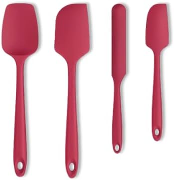 Miniatura 8 de Giftits - Juego de 4 espátulas resistentes al calor para cocinar, sin BPA, antiadherentes, aptas para lavavajillas, juego de espátulas de silicona