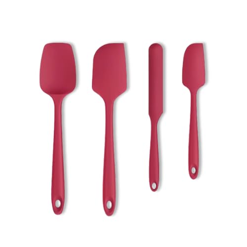 Giftits 4-Piece Heat Resistant Spatulas for Cooking - BPA Free,