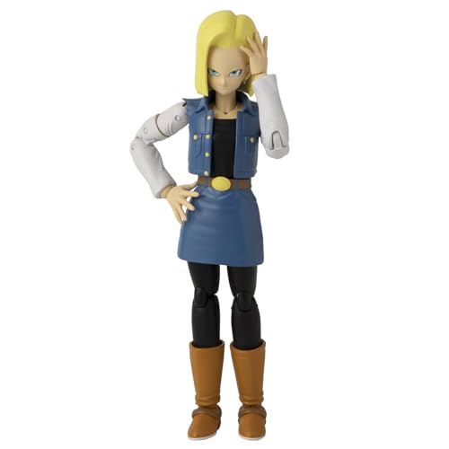 BANDAI - Dragon Ball Super - Figur Dragon Stars 17 cm - Android 18 - Offizielle Dragon Ball Lizenz - Bewegliche C-18 Cyborg Figur - Spielzeug für Kinder ab 4 Jahren - Actionfigur - 36191