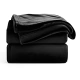 TIENDA EURASIA - Manta Sofá | Terciopelo | 100% Microfibra | Medidas 130x160 cm | Tacto Suave Tipo Sedalina | para Salones y Dormitorios | Proporciona Confort (Negro)