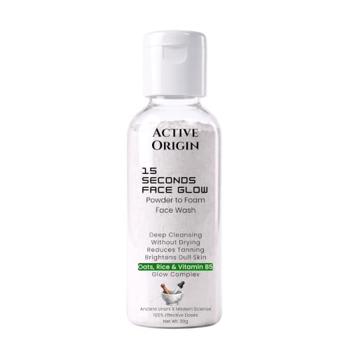 Image of Powder Face Wash | 15 Seconds Face Glow, De-Tan, Deep Cleansing, Removes Dead Skin & Brighten Face | Gentle Non Drying | Oats, Rice & Pro Vit B5 | Face wash for Men & Women (30g)
