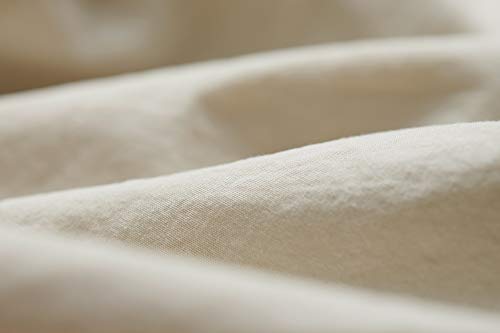 L1NK STUDIO Funda nordica Cama 180 cm Lisa (260x220cm) 100% algodón (Percal 200 Hilos) Avena
