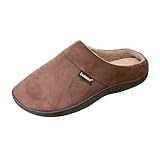 Men's Microsuede Devin Slip On Slipper with with Cooling Memory Foam for Indoor/Outdoor Comfort