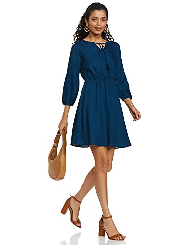 Image of EASYBUY Women's Crepe A-Line below The Knee Casual Dress