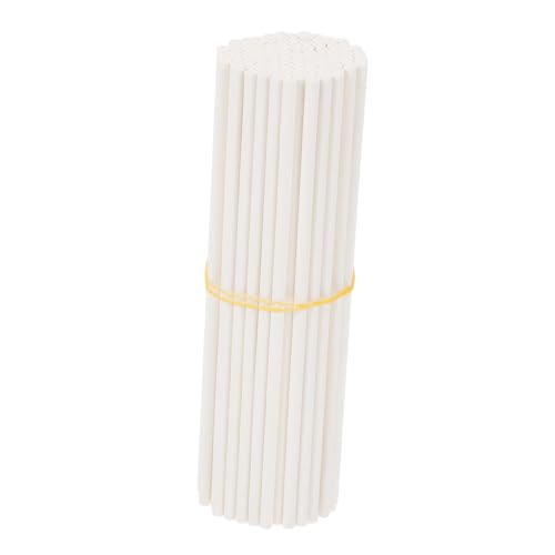 Mikinona 100pcs White Lollipop Sticks Paper Candy Sticks for Cake Pops DIY Desserts and Homemade Sweets for Lollipop Wrapping and Candy Making Supplies