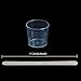SBYURE 100 Pack 30ml Plastic Graduated Cups Transparent Scale Cups Clear Epoxy Resin Paint Mixing Cups with 100 Pack Wooden Stirring Sticks for Mixing Resin, Epoxy, Stain