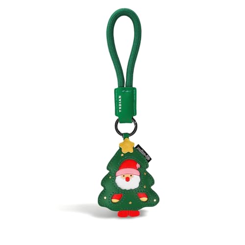 Peraca Cris Christmas Keychain for Women Christmas Bag Charm Purse Charms Santa Claus Charm Santa Keychain Holiday Jewelry