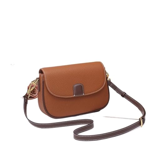 LIUHLFSR Leder Damentasche Umhängetasche Golden-Brown