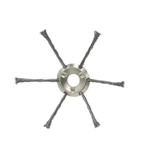 Cabezal de alambre de acero para cortacésped de gasolina, accesorio para cortacésped, cortador de cepillo, rueda de desbrozadora para eliminar malas hierbas, musgo (6 cabezas)