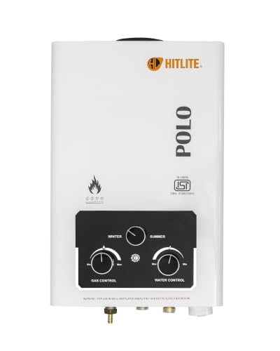 Image of 6L LPG Gas Geyser for Cylinder Gas | Pure Copper Heat Exchanger | ISI & BIS Certified | Instant Water Heater | No Electricity Required | 2 Years Warranty | White