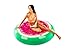 Large Giant Watermelon Fabric Pool Float, Inflatable Raft with Soft Fabric Surface for Pool and Lake Floating, Fun Summer Party Floatie for Kids, Teens, and Adults