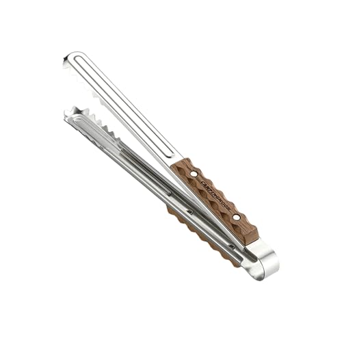 CAMPINGMOON 10-inch Stainless Steel BBQ Tongs MS-40