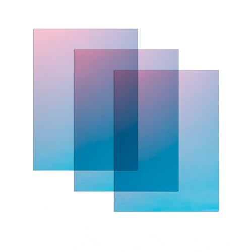 Image of TOEPODO Iridescent Holographic Acrylic Sheets Sparkle Aurora Plexiglass Sheets PMMA Cast Acrylic Sheets for Laser Cutting DIY Crafts /Home Deco(3, Dazzling Blue, 8x12 inch)