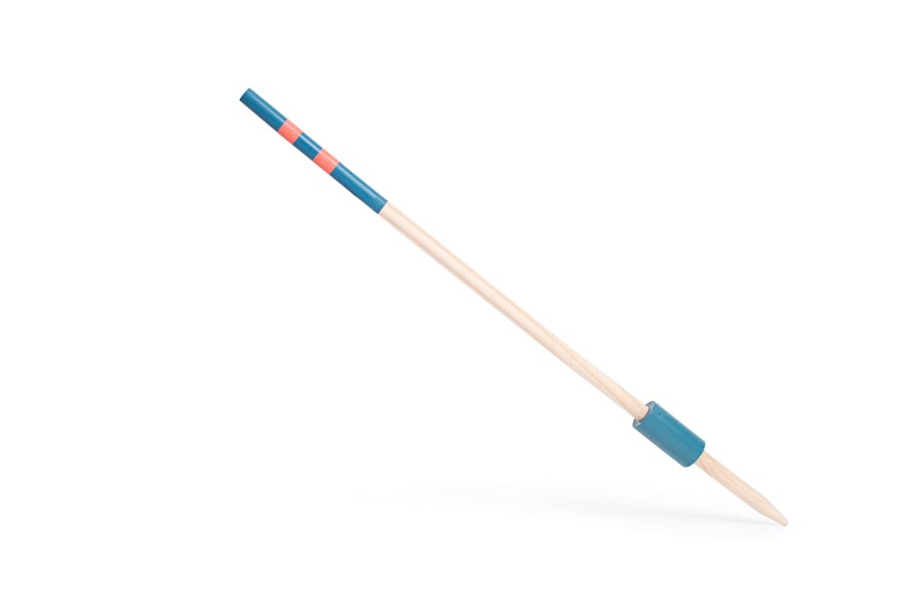 Javelin Throw – Jeu d'extérieur avec 6 javelots en Bois (60 cm) + Marqueurs Départ et Arrivée – Jeu Actif pour Enfants et familles – Développe la motricité Globale et la Force Musculaire