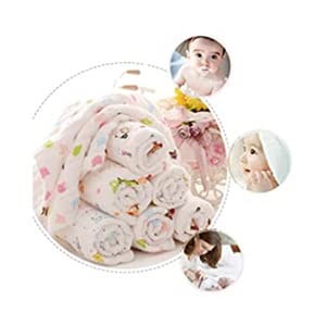 Image of Baby Muslin Washcloth Natural Purified Cotton Baby Wipes, Muslin Cotton Face Towels, Reusable Napkins for Infants Toddlers (1 Pack Contains 5 washcloth) (1)