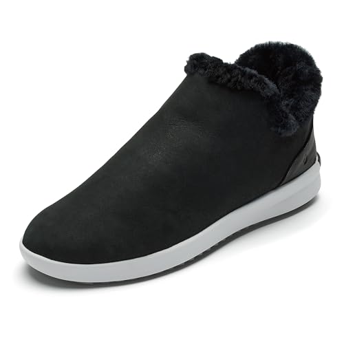 OLUKAI Malua Hulu Women's Boot, Soft & Comfortable Waterproof Nubuck Leather, Full-Grain Leather Heel with Elastic Panels, Slip-On Design