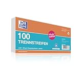 Oxford Trennstreifen, aus Karton, gelocht, 190 g/m², weiss, 100 Stück