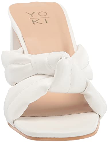 Yoki Womens Heeled Sandal, White, 7.5 Us #TOP1