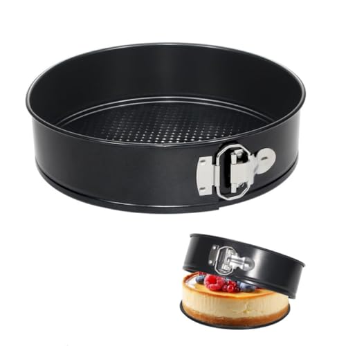 PIQIUQIU Moule à charnière rond anti-adhésif 26 cm en acier au carbone Passe au lave-vaisselle Pour cheesecake et génoise