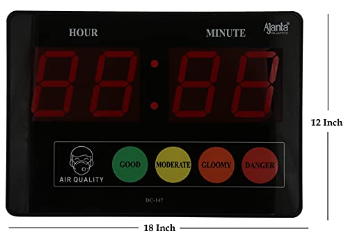 Image of Ajanta Digital Wall Clocks (DC-147-Black)