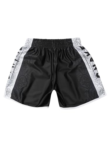 TiaoBug Kids Boys Muay Thai Shorts Boxing Kickboxing MMA Training Trunk Satin Fight BJJ Grappling Shorts Bottom2