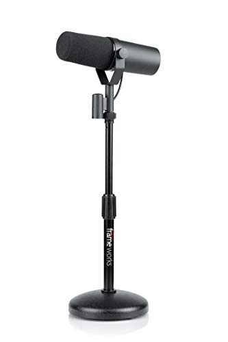 Gator Frameworks GFW-MIC-0501 Desktop Microphone Stand With Round Weighted Base & Adjustable Height thumb #1
