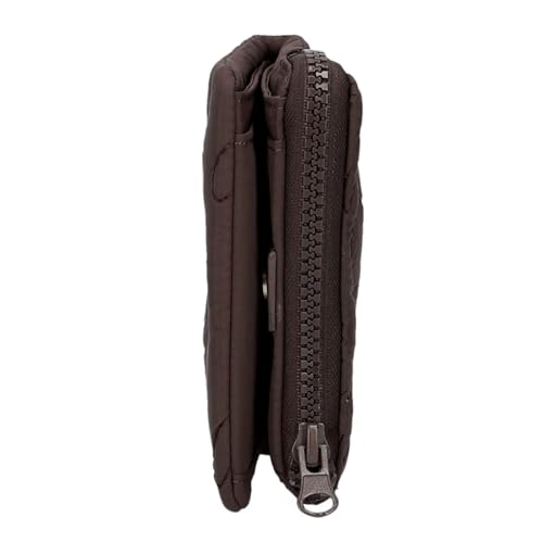 Zwei Monedero Cleo CLW5 marrón oscuro cartera billetera compacta 5