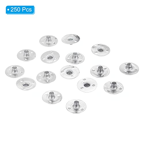 PATIKIL 14mm Metal Candle Wick Sustainer Tabs, 250 Pack Candle Wick Base Stand for Candle Making DIY Silver - Image 3