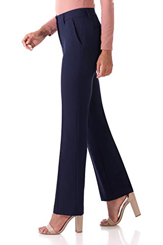 Rekucci Women's Smart Stretch Desk to Dinner Straight Leg Dress Pant, Regular/Tall/Petite Length Trouser2