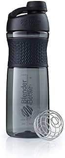 BlenderBottle SportMixer Twist Cap Tritan Grip Shaker Bottle, 20-Ounce, Black