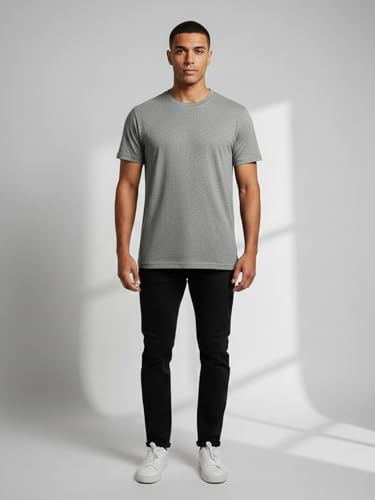 Image of Dollar Easy Fit Cotton Blend Pack of 1 Solid Men's Round Neck T-Shirt