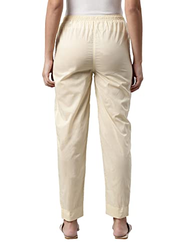 Image of GO COLORS Soft Cotton Pant Full Length for Women| Breathable, Mid Rise