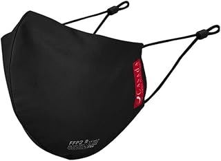 Casada FFP2 zertifizierte Nano-Maske-PRO schwarz ab 5er Set Gesichtsschutz Hygiene Schutzmaske Mehrwegmaske Mundschutz Wiederverwendbar Waschbar (5)