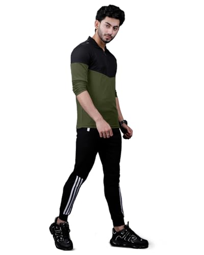 Image of Noble Monk Men's Active wear Regular Fit T Shirt |Full Sleeves |Casual T-Shirt for Men