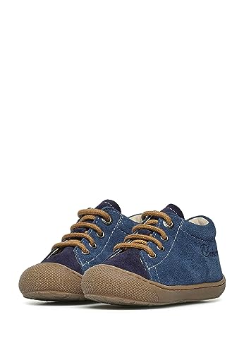 Naturino Cocoon-Chaussures Premiers Pas en Cuir, Bleu foncé 28