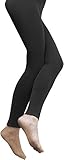 normani 2 x Sehr warme Damen Thermo Leggings/innen Fleece mit Elasthan Farbe Schwarz Größe 52-54