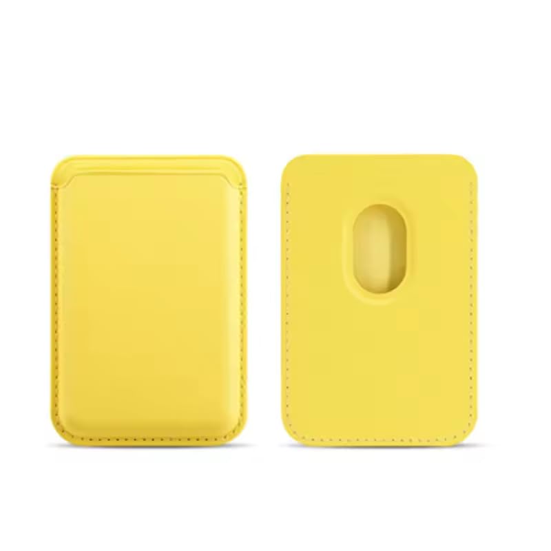 Image of MIDOS Magnetic Card Wallet Holder Designed for MagSafe Compatible with iphone16, iPhone 15, iPhone 14, iPhone 13, iPhone 12 iPhone 17 Series Models (Lemon Yellow)