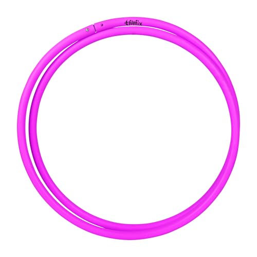 Image of Fitfix 90 cm Collapsible Traveller Toy Hoop - Lightweight, and Versatile Exercise Hoop Adults and Kids - Includes Carry Bag Yoga, and Flow Arts Perfect Travel Outdoor Workouts (1 Pc Pink Colour)