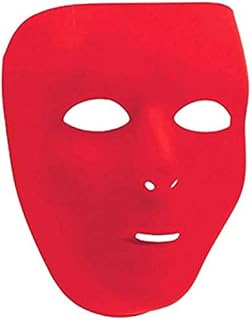 Amscan Full 6 1/4 pulgadas x 7 3/4 pulgadas, rojo, 1 máscara facial