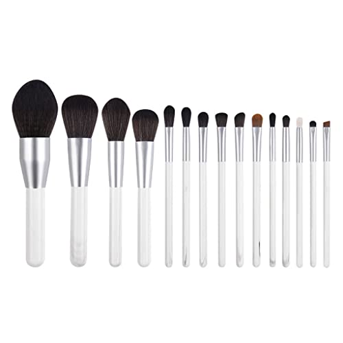 Ensemble de pinceaux de maquillage à motif d'encre argenté 15 pièces