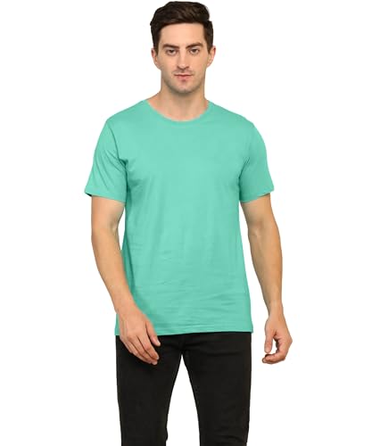 Image of Unisex Round Neck Plain T-Shirt | Combed Bio-Washed Ring Spun Cotton for Men & Women, Short Sleeves