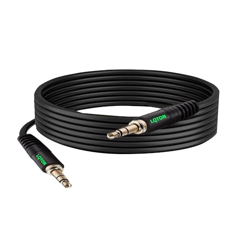 LQTON Premium 3.5mm stereo AUX jack male to 3.5 mm stereo jack male Aux Cable Audio Cable for Car, Headphones, and Devices - Tangle-Free Cord with Universal Compatibility (3)