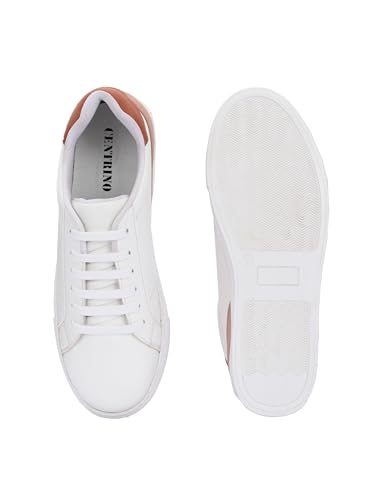Image of Centrino Women Casual Shoes | Colorblock Sneakers with Ultra Soft Cushion Lace-Up Shoes All-Day Comfort | Trendy & Lightweight Design | Low Top Flat Sole(7611)
