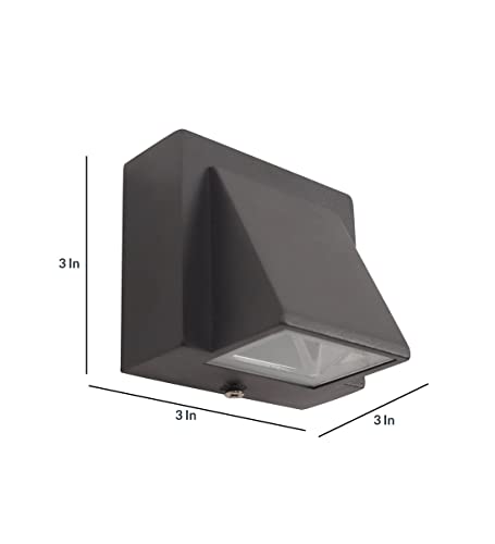 Image of SAH Led Metal Outdoor Wall Light, Black, Waterproof, Warm White for Entryway, Gardens, Pathways, Vanity, Pool Side, Outdoor Stairs and Walls (Modern, 2) (Down, Pack of 1)