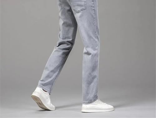 Men's high-Rise Black Straight-Leg Stretch Jeans with Extended Lengths, Classic Business Jeans2